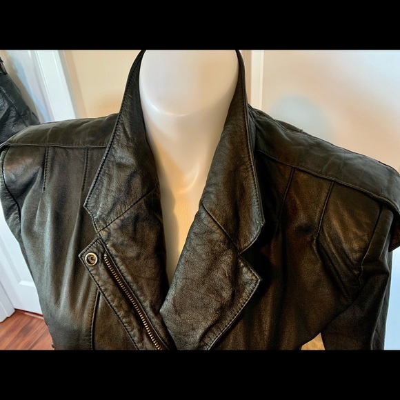 SALE- EX CONDITION SUPER CHIC FIDELITY LEATHER MOTO JACKET.💞 - Picture 12 of 13